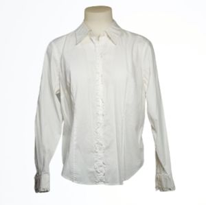 Stonebridge Sport White Button Down Top Sz 14